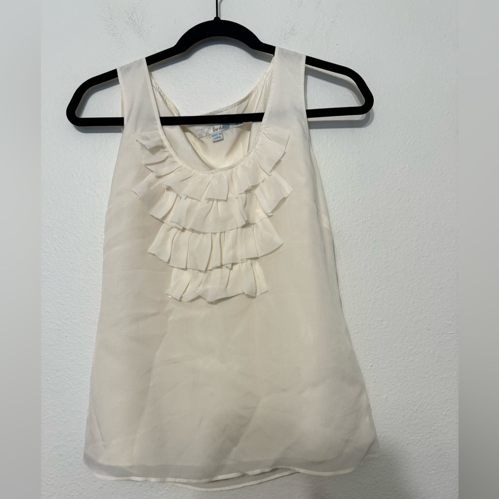 Boden Ruffle Silk Blouse